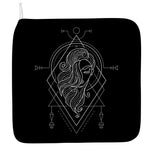 Black And White Virgo Sign Print Hand Towel