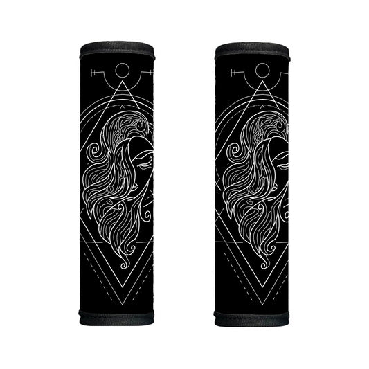 Black And White Virgo Sign Print Handle Covers
