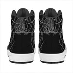 Black And White Virgo Sign Print High Top Leather Sneakers
