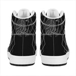 Black And White Virgo Sign Print High Top Leather Sneakers