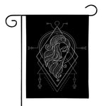 Black And White Virgo Sign Print House Flag