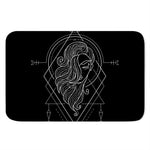 Black And White Virgo Sign Print Indoor Door Mat
