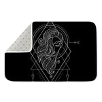 Black And White Virgo Sign Print Indoor Door Mat