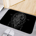 Black And White Virgo Sign Print Indoor Door Mat
