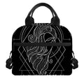 Black And White Virgo Sign Print Insulated Lunch Bag