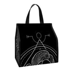 Black And White Virgo Sign Print Insulated Lunch Tote