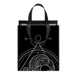 Black And White Virgo Sign Print Insulated Lunch Tote