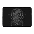 Black And White Virgo Sign Print Kitchen Mat