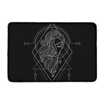 Black And White Virgo Sign Print Kitchen Mat