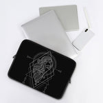 Black And White Virgo Sign Print Laptop Sleeve