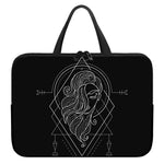 Black And White Virgo Sign Print Laptop Sleeve With Handle