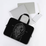 Black And White Virgo Sign Print Laptop Sleeve With Handle