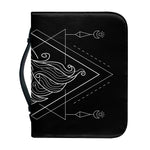 Black And White Virgo Sign Print Leather Bible Cover