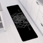 Black And White Virgo Sign Print Long Kitchen Mat