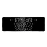 Black And White Virgo Sign Print Long Kitchen Mat