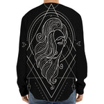 Black And White Virgo Sign Print Long Sleeve Baseball Jersey