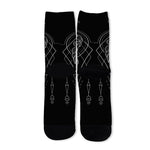 Black And White Virgo Sign Print Long Socks
