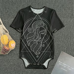 Black And White Virgo Sign Print Men's Bodysuit
