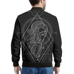 Black And White Virgo Sign Print Men's Bomber Jacket