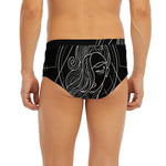 Black And White Virgo Sign Print Men's Briefs