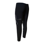 Black And White Virgo Sign Print Men's Compression Pants