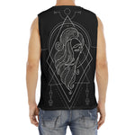 Black And White Virgo Sign Print Men's Fitness Tank Top