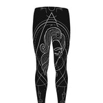 Black And White Virgo Sign Print Men's leggings