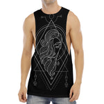 Black And White Virgo Sign Print Men's Muscle Tank Top