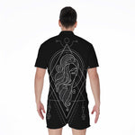 Black And White Virgo Sign Print Men's Rompers