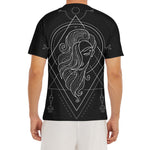 Black And White Virgo Sign Print Men's Short Sleeve Rash Guard