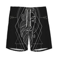 Black And White Virgo Sign Print Men's Athletic Shorts
