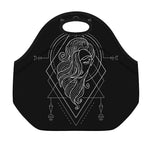 Black And White Virgo Sign Print Neoprene Lunch Bag