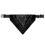 Black And White Virgo Sign Print Over The Collar Dog Bandana