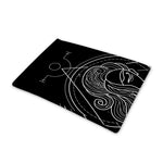 Black And White Virgo Sign Print Pet Cooling Mat Cover