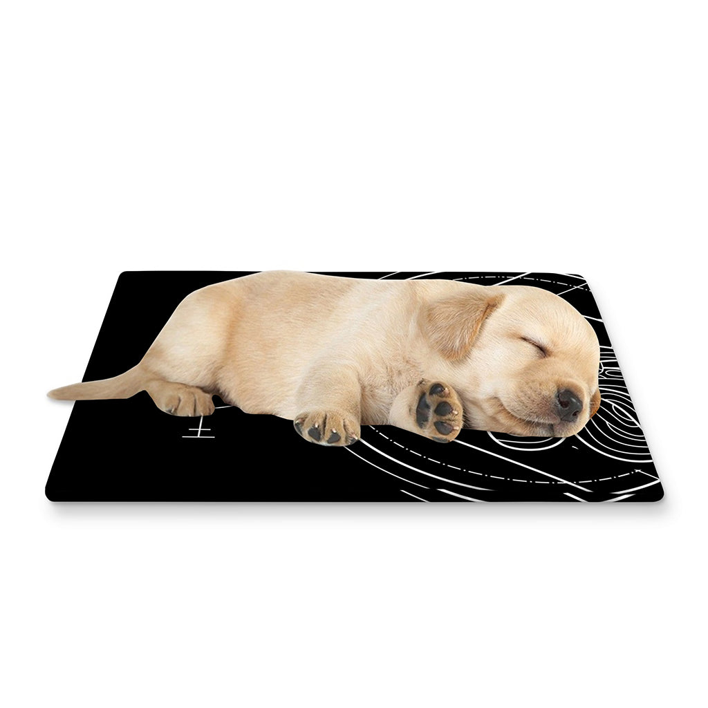 Black And White Virgo Sign Print Pet Cooling Mat Cover