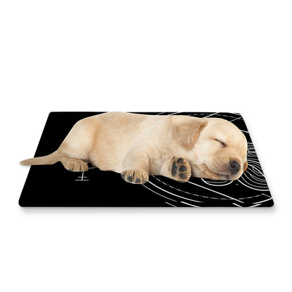 Black And White Virgo Sign Print Pet Cooling Mat Cover