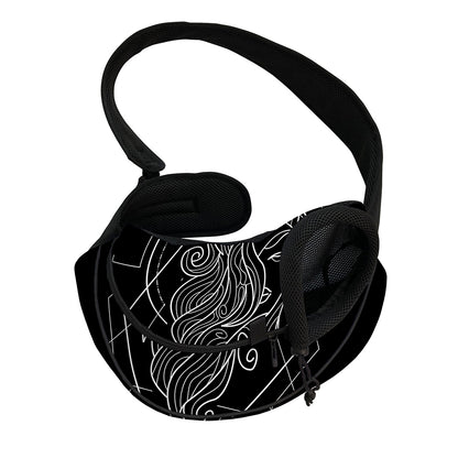 Black And White Virgo Sign Print Pet Sling Carrier