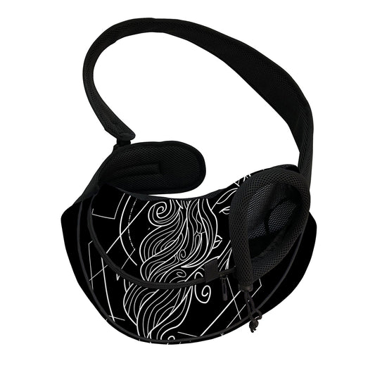 Black And White Virgo Sign Print Pet Sling Carrier