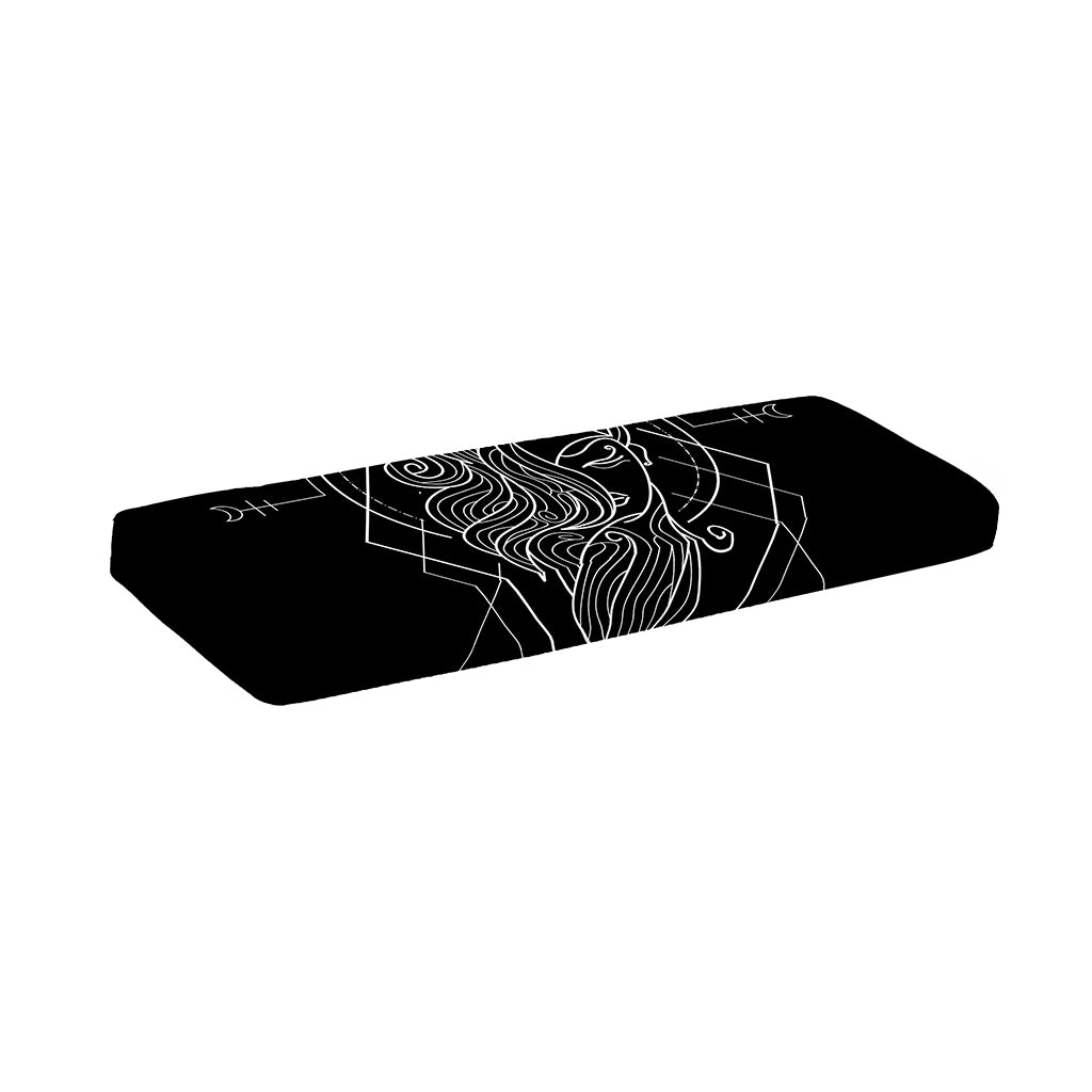 Black And White Virgo Sign Print Piano Keyboard Cover