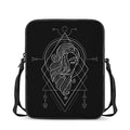 Black And White Virgo Sign Print Rectangular Crossbody Bag