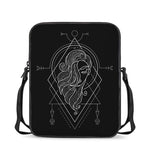 Black And White Virgo Sign Print Rectangular Crossbody Bag