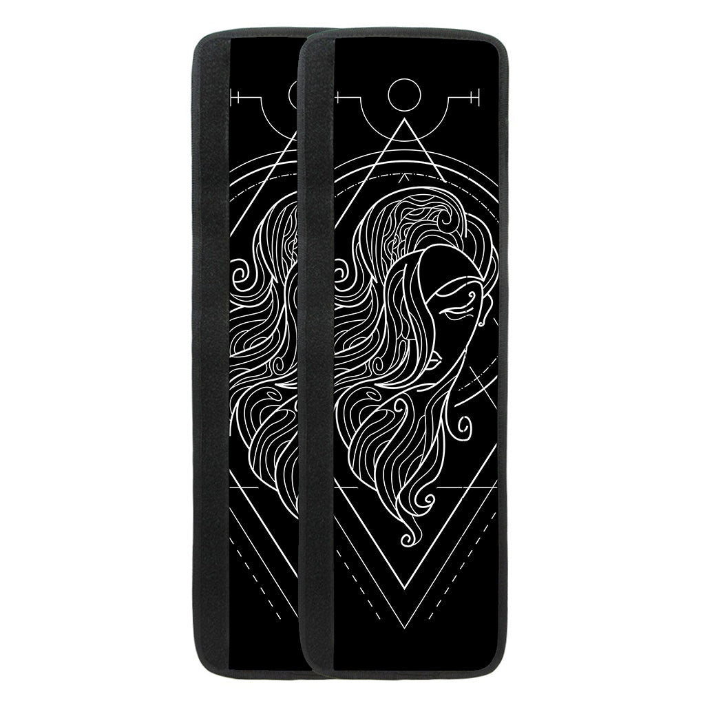 Black And White Virgo Sign Print Refrigerator Handle Covers