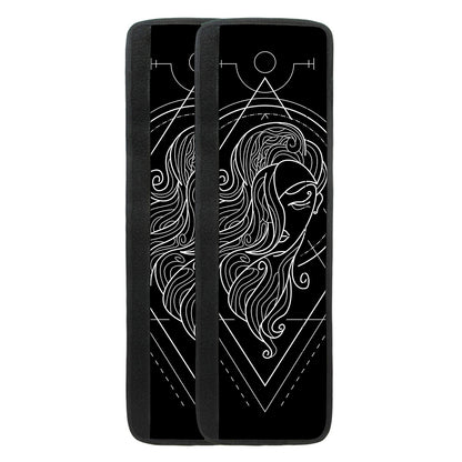 Black And White Virgo Sign Print Refrigerator Handle Covers