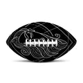 Black And White Virgo Sign Print Rugby Ball