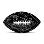 Black And White Virgo Sign Print Rugby Ball