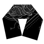 Black And White Virgo Sign Print Scarf