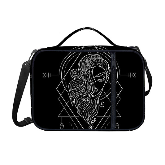 Black And White Virgo Sign Print Shoulder Strap Bible Bag