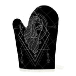 Black And White Virgo Sign Print Single Oven Mitt