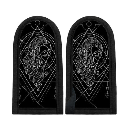 Black And White Virgo Sign Print Skillet Handle Cover