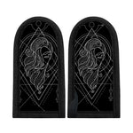 Black And White Virgo Sign Print Skillet Handle Cover